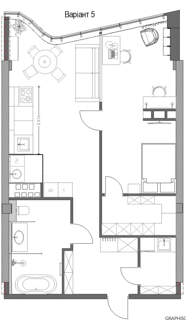 продажа двухкомнатной квартиры номер A-174779 в Приморском районе, фото номер 15